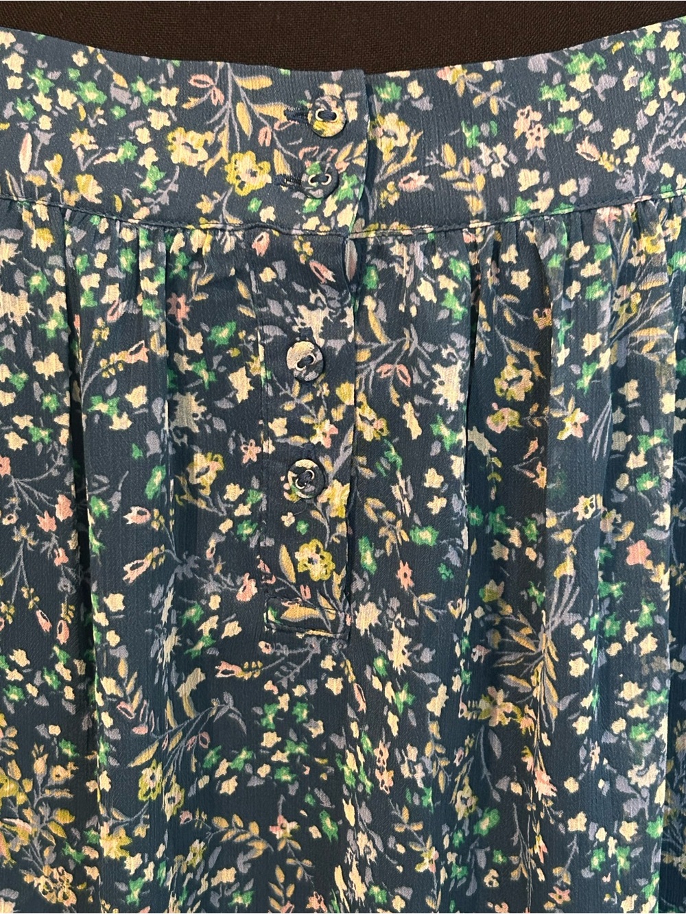 LC Lauren Conrad Blue Floral Blouse Size 1X - Picture 2 of 10